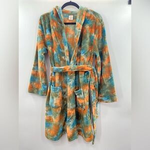 3For$20 Cat & Jack Boy's Size Large 12/14 Blue/Orange Bathrob